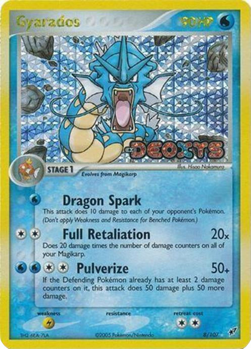 Gyarados (8/107) (Stamped) [EX: Deoxys] | Silver Goblin